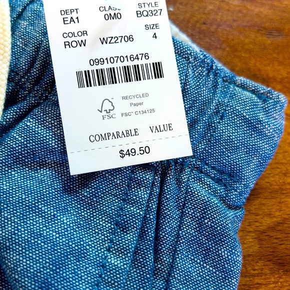 J Crew Little Boy “Crewcuts”  Shorts New W/ Tags 4T  2 Pair Red & Denim - Picture 3 of 4